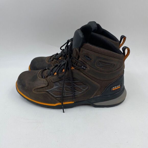 Ariat Shoes Ariat Mens 2d Brown Leather Moc Comp Toe Lace Up Ankle